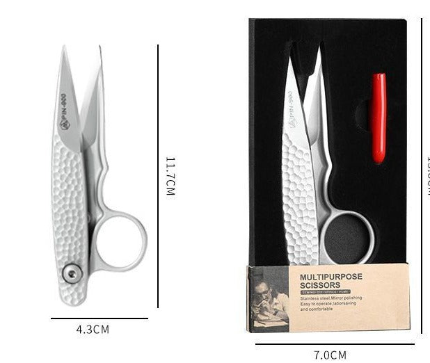 Professional thread scissors made of microcrystalline steel - wear-resistant finger scissors