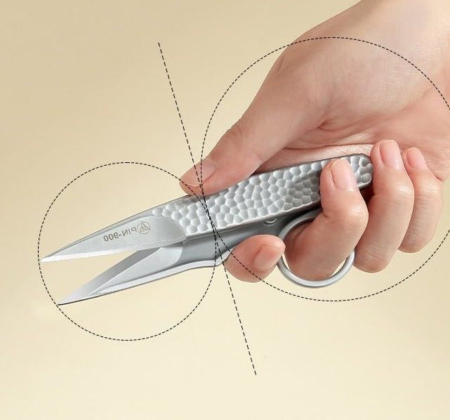 Professional thread scissors made of microcrystalline steel - wear-resistant finger scissors