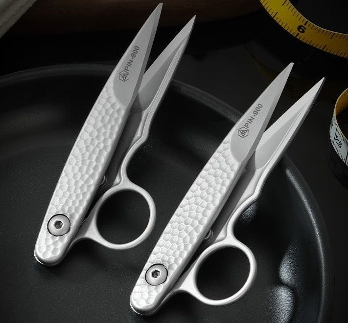 Professional thread scissors made of microcrystalline steel - wear-resistant finger scissors