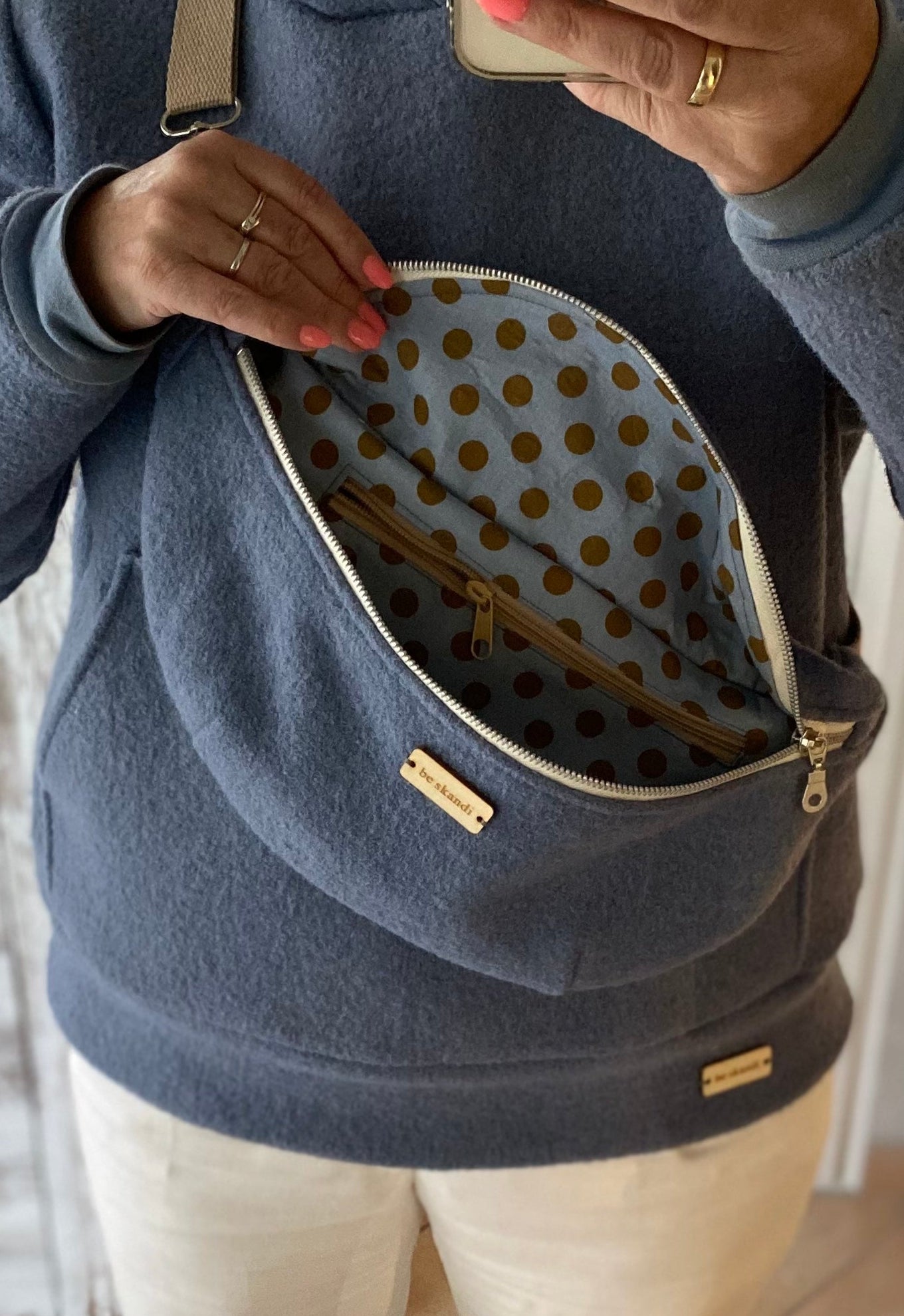 Crossbody Bag Bauchtasche aus Wollwalk