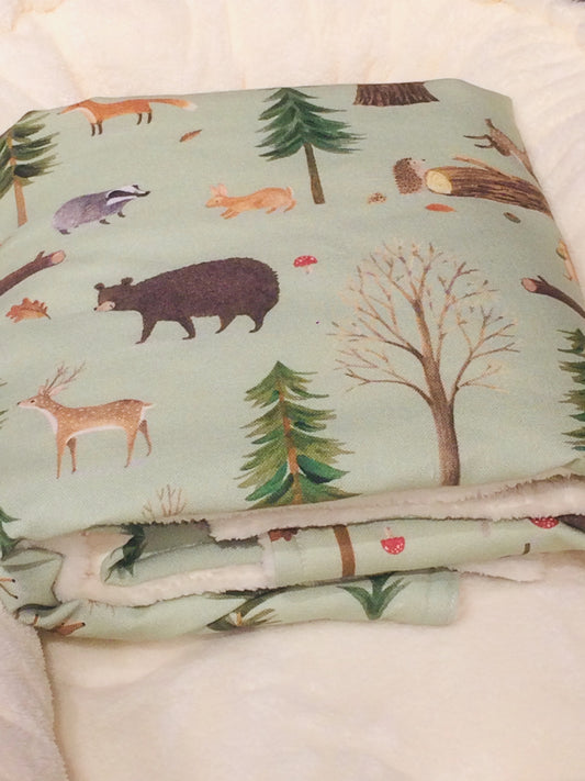 Baby blanket forest animals