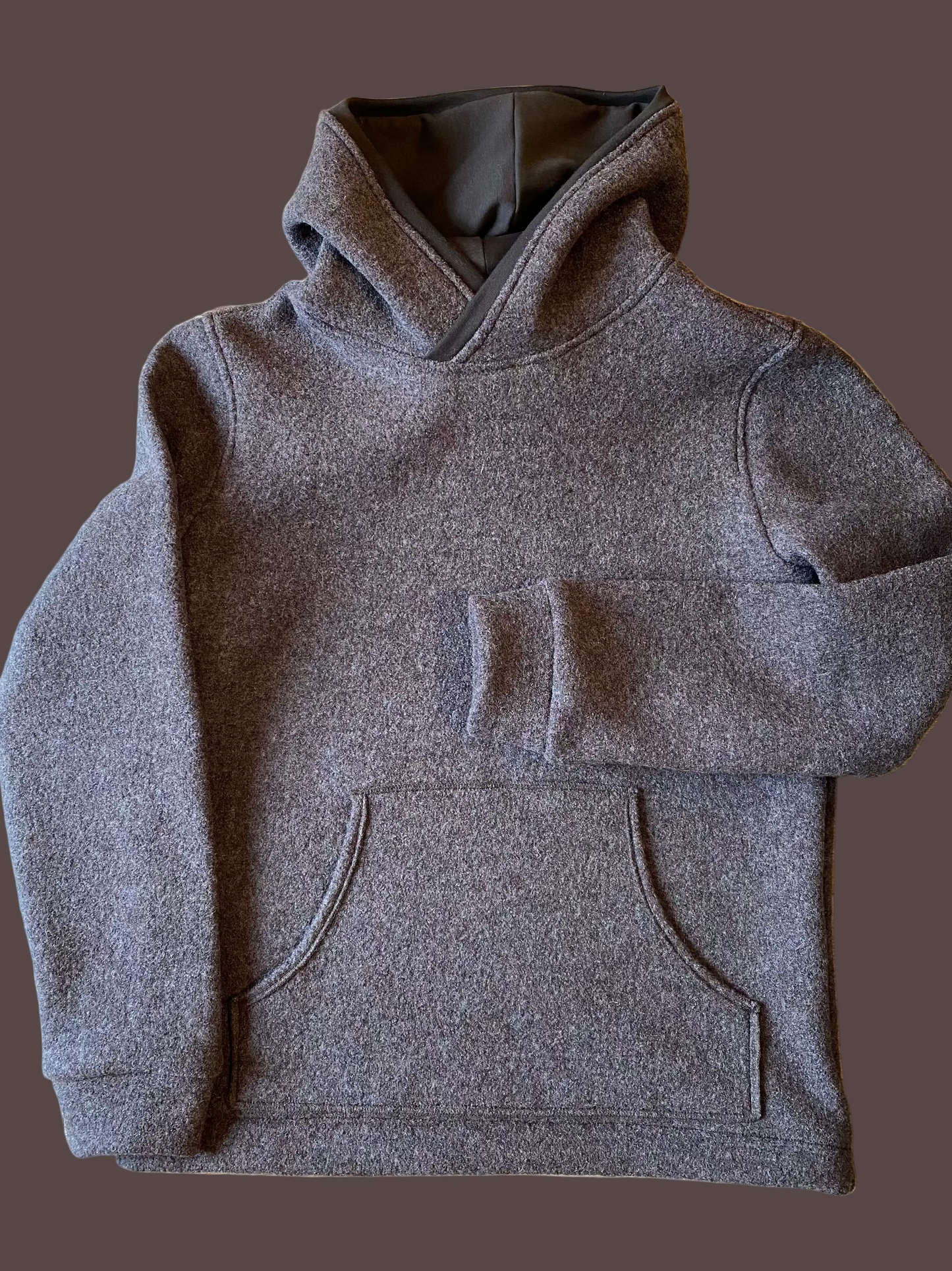 Herren Wollwalk Hoodie mit Bauchtasche